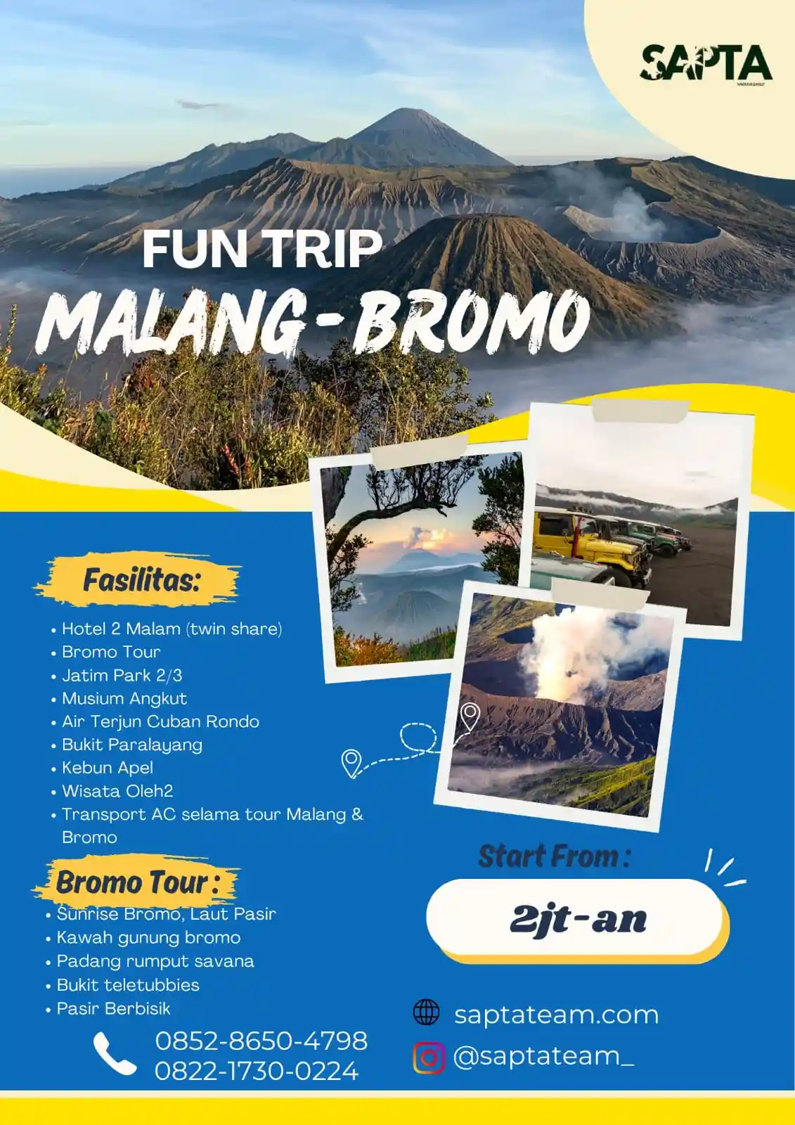 Paket Tour Fun Trip Malang Bromo di Malang